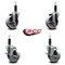Service Caster 4'' Semi Steel Wheel Swivel 1'' Expanding Stem Caster Set 2 Brakes, 4PK SCC-EX20S414-SSS-2-TLB-2-1 - alternate 5